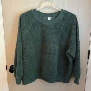 Old Navy XXL Green Fuzzy Sweatshirt